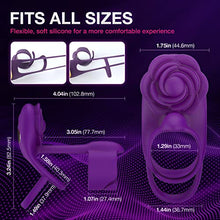 Load image into Gallery viewer, Vibrating Cock Ring Sex Toys for Couples - RIDMII 3 IN 1 Vibrating Penis Ring with 10 Vibration, Rose Shaped Female Clitoral Stimulator Vibrators with Remote, Vibrating Ring Adult Sex Toys for Couples
