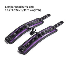 Load image into Gallery viewer, Runsmooth Metal Buckle Leather Handcuffs Adjustable Wrist Hand Cuffs for Couples Pleasure
