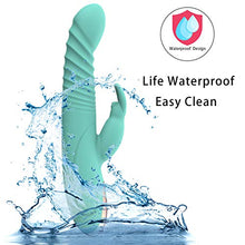 Load image into Gallery viewer, Handheld Portable Rechargeable Realistic Rabbit Vibrators for Women 9 Inch Vibrating Toys for Woman Pleasure 3 Motor 8 Speeds Vibration Electric Waterproof Massager for Female Gifts (Blue)
