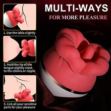 Load image into Gallery viewer, Guxudo Rose Toy for Woman Tongue Licking Suction Vibrator with 3 Suction Modes 5 Vibrations Nipple Toy Clitoral Vibrator Sex Toys Clitorals Stimulator for Women and Couple Pink
