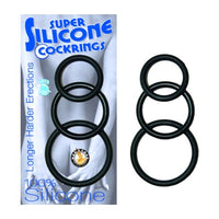 Nasstoys Super Silicone Cock Rings, Black