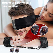 Load image into Gallery viewer, dalliance adult Shake &amp; Shackle | Sex Games for Couples with Naughty Dice, Furry Handcuffs &amp; Satin Blindfold Mask
