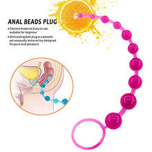 Load image into Gallery viewer, Silicone Anal Bead Anal Sex Toys for Men Women,Anal Beads Butt Plug 12 inch 10 Graduated Anal Chain Link-Pink
