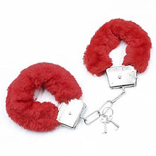 Load image into Gallery viewer, Soft Plush Toys with Key Handcuffs Toy Clip Fake Police Uniform Props Accessories Holiday gift/party/Game props/cosplay (Red)
