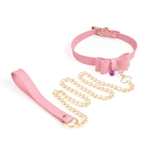 Load image into Gallery viewer, My Bondage Store Leash and Collar BDSM Pink Bow Restraints Cuffs Set Sex Toy, One size fits all, 1.0 Count
