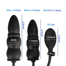 Load image into Gallery viewer, Manually Controlled Inflatable Black Realistic Classic Dick Plug&#39;s, Suitable for Men and Women
