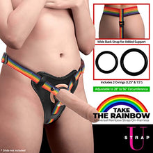 Load image into Gallery viewer, Strap U Rainbow Harness w/Silicone O-Rings (AG996)
