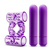 Load image into Gallery viewer, Blush Double Vibrating Couples Cock Ring (Purple)
