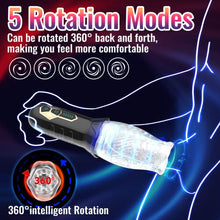 Load image into Gallery viewer, Automatic Rotating Male Masturbator Cup, Vibrating Male Masturbators with 5 Rotations &amp; 10 Vibrations, Electric Pocket Pussy Male Stroking Toy for Penis Stimulation Adult Blowjob Male Sex Toys for Men
