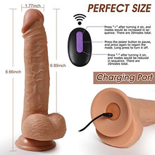 Load image into Gallery viewer, Realistic Dildo Vibrator,OHYER 8.46 Inch 10 Powerful Vibrating Dildo Sex Toy Vibrator for Vaginal G Spot &amp; Anal Play with Suction Cup and Remote Control Adult Toys for Couples and Women
