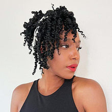 Load image into Gallery viewer, Tiana Passion Twist Hair 6 Inch - 1 Pack 1B Natural Black Short Bob Hairstyle Crochet Braids, Handmade Pre-Twisted Pre-looped Synthetic Braiding Hair Extensions (6&quot; 1B, 1P)
