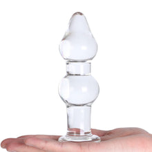 Load image into Gallery viewer, Epichao Clear Glass Anal Plug G-spot Massager Crystal Butt Plug Expander Anal Sex Toys for Couples (5.9&quot;)
