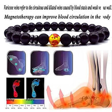 Load image into Gallery viewer, INENIMARTJ Anti-Swelling Black Obsidian Anklet 2-4Pcs Adjustable Hematite Ankle Bracelet for Women Men,Anti-Anxiety Yoga Beads Anklets Bracelet (E)
