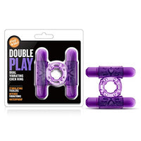 Blush Double Vibrating Couples Cock Ring (Purple)