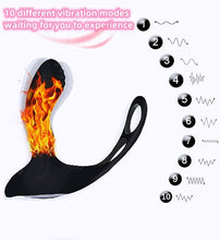 Load image into Gallery viewer, Vibrating Prostate Massager Anal Vibrator - 10 Modes Couple Anal Sex with Dual Motor Cock Ring Vibrator, G-spot Vibrator with Remote Control, Adult Sex Toy for Men/Women/Couples
