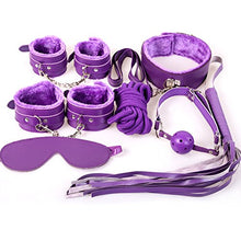 Load image into Gallery viewer, Moonight Bed Restraints for Play Game:Adjustable Straps,Bondage Toys Sets,Bondage Fetish Fantasy Series,for Couples,Adult Men &amp; Women (Purple)
