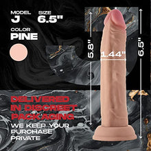 Load image into Gallery viewer, Shaft Model J Flexiskin Double Layered Realistic Dildo for Deeper Penetration Extremely Soft Sex Toys Liquid Silicone Dildo Penis Replica Hands Free Harness Play Sex Toy for Lesbian Gay and Couple
