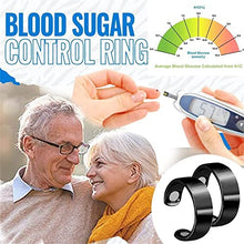 Load image into Gallery viewer, Healthgo Blood Pressure Regulator Ring, Blood Sugar Control Ring, Blood Glucose Control Ring, Lymphatic Drainage Therapeutic Magnetic Rings for Women Men (2pcs Gold+Sliver)
