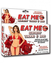 Load image into Gallery viewer, Eat Me Gummy Thong &amp; Bra Strawberry-(Package of 2)
