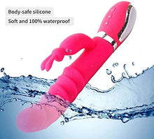 Load image into Gallery viewer, G Spot Rabbit Vibrator with Heating Function,Sex Toys for Clitoris,Waterproof Dildo Vibrator with 9 Powerful Vibrations Dual Motor Stimulator for Women or Couple Fun (Rose-red1)
