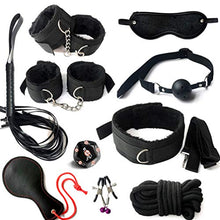 Load image into Gallery viewer, Bundled Binding Set Plush Restraint Belt SM Kit Cosplay Party Couple Flirting for Couple Adult Suit (Black)
