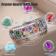 Load image into Gallery viewer, Ionix Ring, Heathcryt Crystal-Quartz Ionix Ring, Torina Crystal-Quartz Ionix Ring, Ionix Therapy Quartz Crystal Ring, EnAs Crystal-Quartz Ionix Ring (7,1PC)
