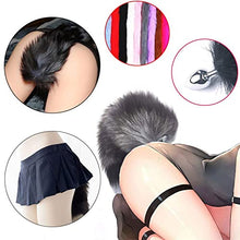 Load image into Gallery viewer, LSCZSLYH Fox Tail Anal Plug Butt Plug Metal Adult Anal Sex for Woman Couples Men Adults Games Sex (Color : Blcak Rabbit Tail)
