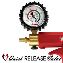 Load image into Gallery viewer, LeLuv Premium Vibrating Penis Pump Maxi Red Upgraded Uncollapsible Slippery Silicone Hose Plus Protected Gauge | 9 inch Untapered Length x 1.50 inch Diameter Cylinder
