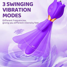 Load image into Gallery viewer, Rose Toy Vibrator for Woman, 3 in 1 Clitoral Stimulator Thrusting G Spot Dildo Vibrator with 10 Modes, Rose Adult Sex Toys Game, Clitoris Nipple Licker Stimulator Massager for Women Female Man Couple
