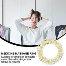 Load image into Gallery viewer, DOITOOL Acupressure Bracelet 1Pc Hand Massage Ring Metal Acupressure Massage Rings for Hand Health Care Releasing Pressure Point Ring for Women Teens Men Golden Acupressure Rings
