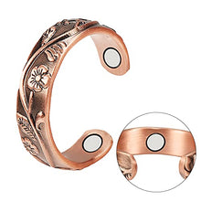 Load image into Gallery viewer, Pure Copper Ring,2pcs Magnetic Lymphatic Drainage Therapeutic Rings for Women Men,copper Ring Magnetic Copper Ring Vintage Solid Copper Women&#39;s Ring 2.3&#39;&#39;/6mm,copper Ring Kit (CPR-0937 CPR-0937)
