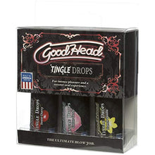 Load image into Gallery viewer, Doc Johnson GoodHead - Tingle Drops - Sweet Cherry, Cotton Candy, French Vanilla - 1 FL Oz (Pack of 3)
