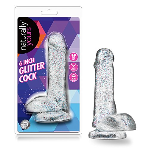 Blush - 6 inch Glitter Dildo - Soft Pliable Realistic Small 1.4