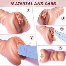 Load image into Gallery viewer, Lifelike Male Sex Toy, Real Vaginal Tight Hole, Two Channels with Suction, Portable Pocket cat Adult Sex Toy Store
