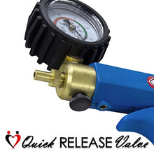 Load image into Gallery viewer, LeLuv Vibrating Penis Pump LeLuv Maxi Blue Plus Rubberized Vacuum Gauge with Premium Silicone Hose, Black TPR Seal and 4 Sizes of Constriction Rings 9 inch x 2.125 inch Cylinder
