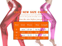 Load image into Gallery viewer, DIAMONDKIT Liquid Wet Look Shiny Metallic Stretch Leggings (M, Pink)
