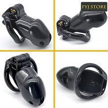 Load image into Gallery viewer, FYJENNICC 2Magiclockers Lightweight Premium Resin Chastity Device Male Cock Rings with Discreet Packing (Large, Black)
