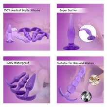 Load image into Gallery viewer, Purple Realistic Classic Dick Plug&#39;s Soft and Comfortable Six UniItems of Silicone Material
