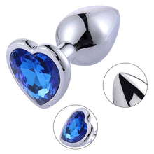 Load image into Gallery viewer, 20223 Years New 3Pcs Set Luxury Metal Butt Toys Heart Shaped Anal Trainer Jewel Butt Plug Kit S&amp;M Adult Gay Anal Plugs Woman Men Sex Gifts Things for Beginners Couple (blue0)
