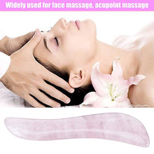 Load image into Gallery viewer, Natural Rose Quartz Scraping Plate, GuaSha Scraping Massage Tool, Gua Sha Board Guasha Massage Face Massaging Tool for Anti Aging Treatments
