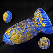 Load image into Gallery viewer, Wide Large Monster Dildo Huge Anal Dildo Toy, 6.18&quot; Thick Realistic Dildo Silicone Butt Plug for Women, Colorful Smooth Dildo Adult Sex Toys Couples (Blue Gold)
