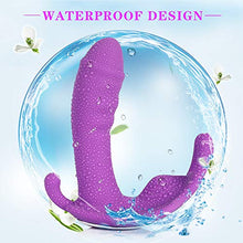 Load image into Gallery viewer, 10 Speeds Butterfly Vibrator Wearable Panties,APP Wireless Remote Control Pants Clit Stimulator Sex Toy for Couple,Purple
