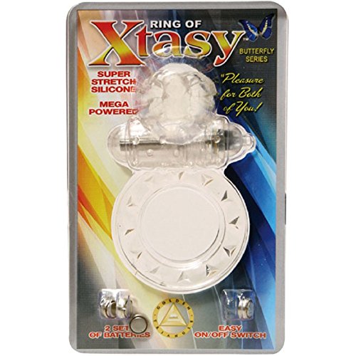 Ring of Xtasy Cock Ring - Clear with Free Bottle of Adult Toy Cleaner