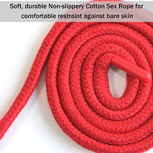 Load image into Gallery viewer, Sex Bondage Soft Rope Cord Red 3Pcs 10M 33 Feet Cotton Rope Craft Rope Thick Cotton Cord Adult Games Restraints
