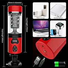 Load image into Gallery viewer, CherryBy Male Masturbator, Automatic Telescopic Male Masturbator with Upgraded 5 Telescopic Rotation Modes, 3D Realistic Vagina Automatic Stroker with Strong Thrusting Toys for Mens Pleasure (Red)
