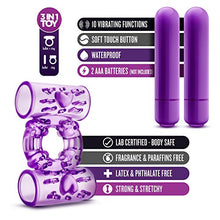 Load image into Gallery viewer, Blush Double Vibrating Couples Cock Ring (Purple)
