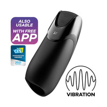 Load image into Gallery viewer, Satisfyer Men Vibration+ Male Masturbator with App Control - Masturbation Sex Toy, Pocket Pussy, Stroker, Vibrating Adult Pleasure Toys - Compatible with Satisfyer App, Waterproof, Rechargeable Black
