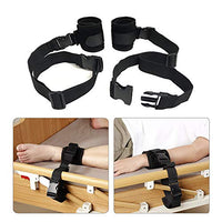 NEPPT Medical Restraints Control Limb Holders Beds Bed Restraint for Hand, Feet (1 Pair - Black)