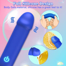 Load image into Gallery viewer, Mini Bullet Vibrator for Women: Small G-spot Clit Vibrator with 10 Powerful Vibrating Modes, Pocket Vibrating Waterproof Full Silicone Finger Vibrator for Nipple, Rechargeable Adult Sex Toy for Women
