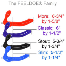 Load image into Gallery viewer, FEELDOE  Slim Silicone Strapless Strap-on Harness-Free Double Dildo (Without Vibrator) Small Size: 5-1/2&quot; X 1-1/4&quot; in Blue
